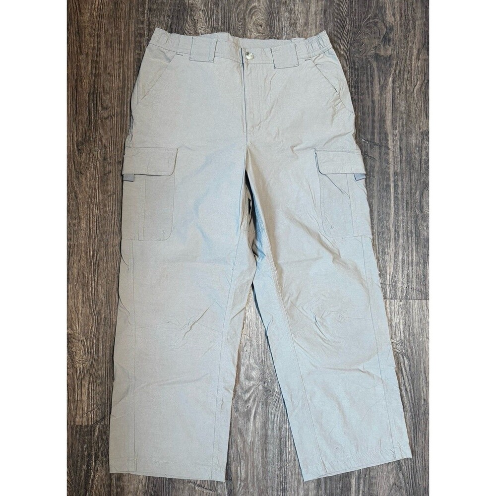 COLUMBIA Sportswear Company size S Khaki CARGO Zip Back Pocket Crop CAPRI PANTS